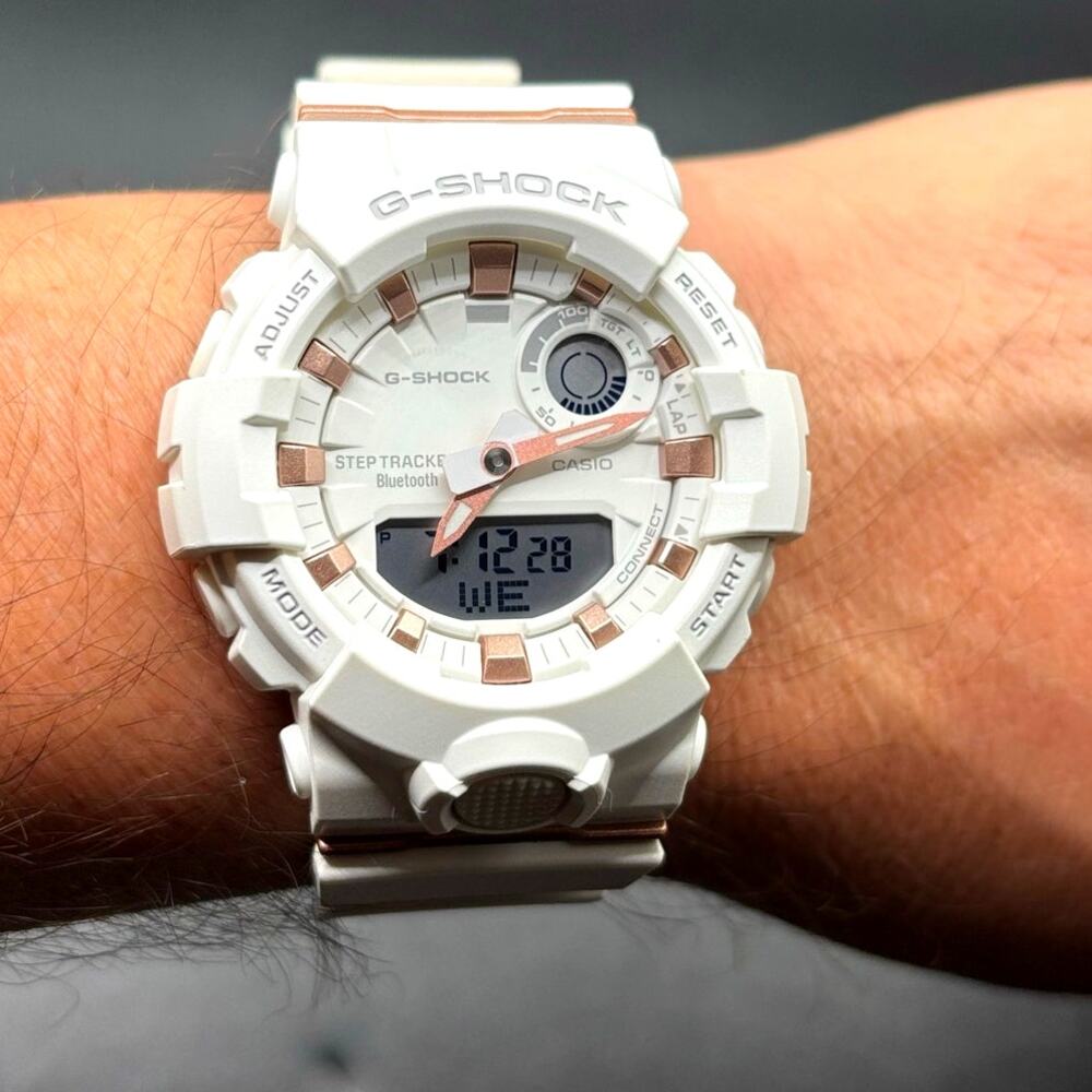 Casio G-Shock GMA-B800-7A Step Tracker Bluetooth White Rose Gold Women's Watch - Picture 17 of 17